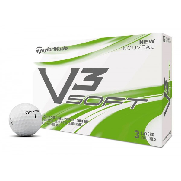 Balles de golf TaylorMade V3 Soft personnalisées Impression sur balles de golf